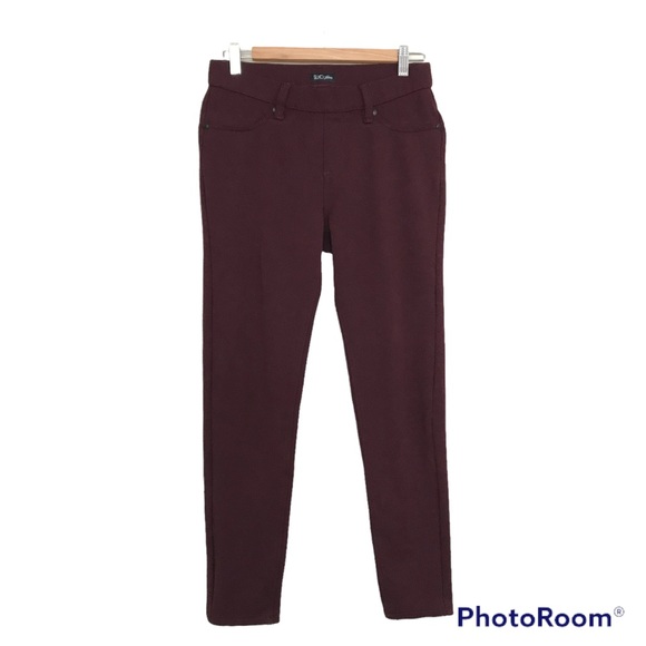 Suko Jeans Burgundy Skinny Pants Jegging - Picture 1 of 9
